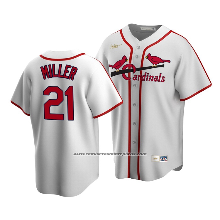 Camiseta Beisbol Hombre St. Louis Cardinals Andrew Miller Cooperstown Collection Primera Blanco